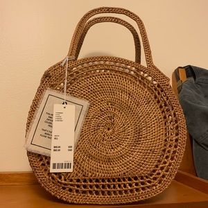 UO Risa Straw Circle Handbag
